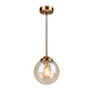 Postmodern Sphere Drop Pendant Blown Glass 1-Bulb Bedside Hanging Ceiling Light in Brass Clearhalo 'Ceiling Lights' 'Glass shade' 'Glass' 'Modern Pendants' 'Modern' 'Pendant Lights' 'Pendants' Lighting' 2356937
