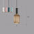 Modern Bottle Shaped Hanging Light Ribbed Glass 1 Bulb Dining Room Pendant Lighting Fixture Yellow-Black 5" Clearhalo 'Ceiling Lights' 'Chandeliers' 'Glass shade' 'Glass' 'Modern Pendants' 'Modern' 'Pendant Lights' 'Pendants' Lighting' 2356979