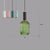 Modern Bottle Shaped Hanging Light Ribbed Glass 1 Bulb Dining Room Pendant Lighting Fixture Green-Black 5" Clearhalo 'Ceiling Lights' 'Chandeliers' 'Glass shade' 'Glass' 'Modern Pendants' 'Modern' 'Pendant Lights' 'Pendants' Lighting' 2356980