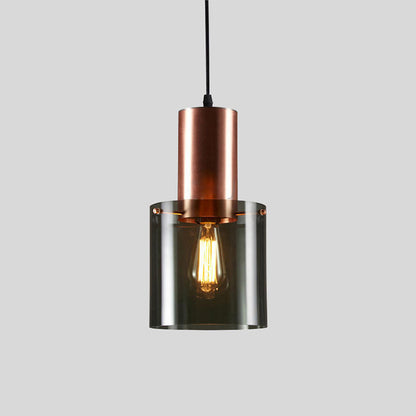 Bottle Shaped Down Lighting Pendant Glass 1-Light Postmodern Ceiling Suspension Lamp Rose Gold Clearhalo 'Ceiling Lights' 'Glass shade' 'Glass' 'Modern Pendants' 'Modern' 'Pendant Lights' 'Pendants' Lighting' 2357003