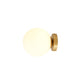 Minimalism Spherical Ceiling Flush Light White Glass Single Entryway Flush Mount Light in Gold Clearhalo 'Ceiling Lights' 'Close To Ceiling Lights' 'Close to ceiling' 'Flush mount' Lighting' 2357089