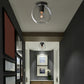 Geometrical Flushmount Lighting Simple Transparent Glass 1-Light Aisle Ceiling Light Fixture Clearhalo 'Ceiling Lights' 'Close To Ceiling Lights' 'Close to ceiling' 'Flush mount' Lighting' 2357093