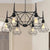 Multi Light Chandelier Lamp Retro Industrial Cage Diamond Iron Ceiling Pendant Light with Adjustable Chain in Black Black Clearhalo 'Cast Iron' 'Ceiling Lights' 'Chandeliers' 'Industrial Chandeliers' 'Industrial' 'Metal' 'Middle Century Chandeliers' 'Rustic Chandeliers' 'Tiffany' Lighting' 235724