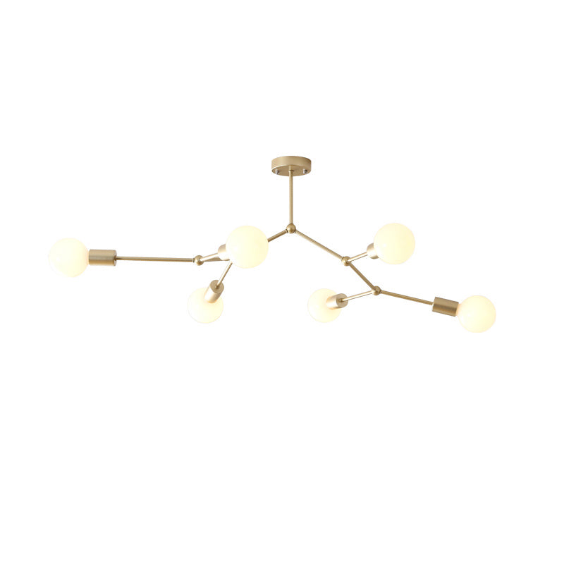 Molecular Metal Chandelier Light Minimalist Suspended Lighting Fixture for Living Room Clearhalo 'Ceiling Lights' 'Chandeliers' 'Modern Chandeliers' 'Modern' Lighting' 2357351