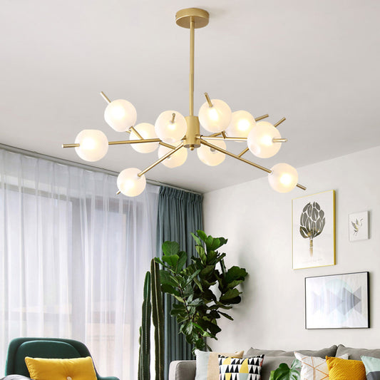 Modos Ceiling Suspension Lamp Modern Opal Frosted Glass Living Room Chandelier Light Clearhalo 'Ceiling Lights' 'Chandeliers' 'Modern Chandeliers' 'Modern' Lighting' 2357418