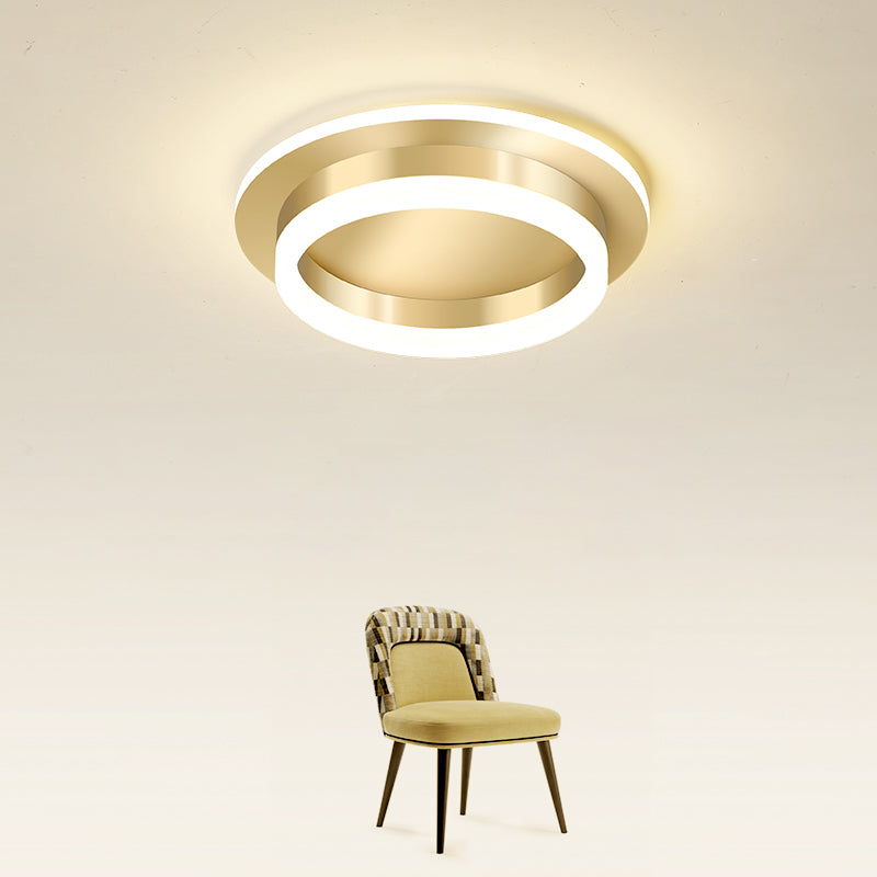Loop Shaped LED Flush Mount Fixture Simple Style Metal Entryway Ceiling Flush Light Clearhalo 'Ceiling Lights' 'Close To Ceiling Lights' 'Close to ceiling' 'Flush mount' Lighting' 2357524