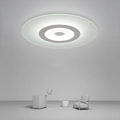White Ultrathin Flush Ceiling Light Minimalism Acrylic LED Flush Light Fixture with Floral Pattern White White Clearhalo 'Ceiling Lights' 'Close To Ceiling Lights' 'Close to ceiling' 'Flush mount' Lighting' 2357539