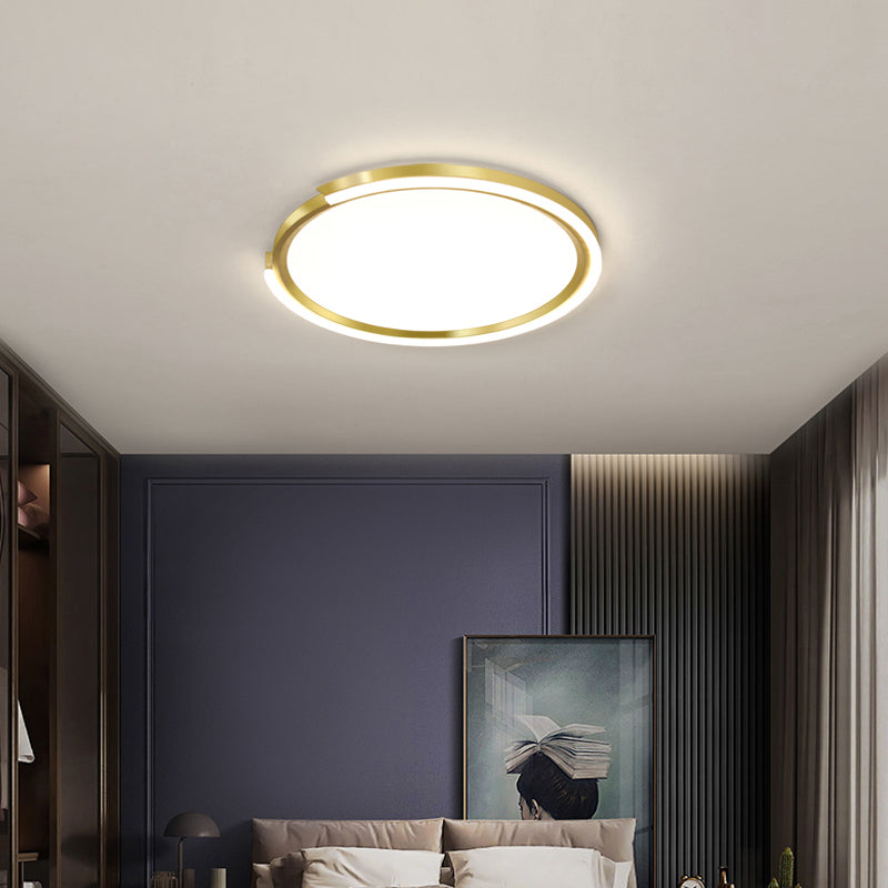 Extra-Thin Round Aluminum Ceiling Flush Nordic Style LED Flush Mount Light for Bedroom Clearhalo 'Ceiling Lights' 'Close To Ceiling Lights' 'Close to ceiling' 'Flush mount' Lighting' 2357579