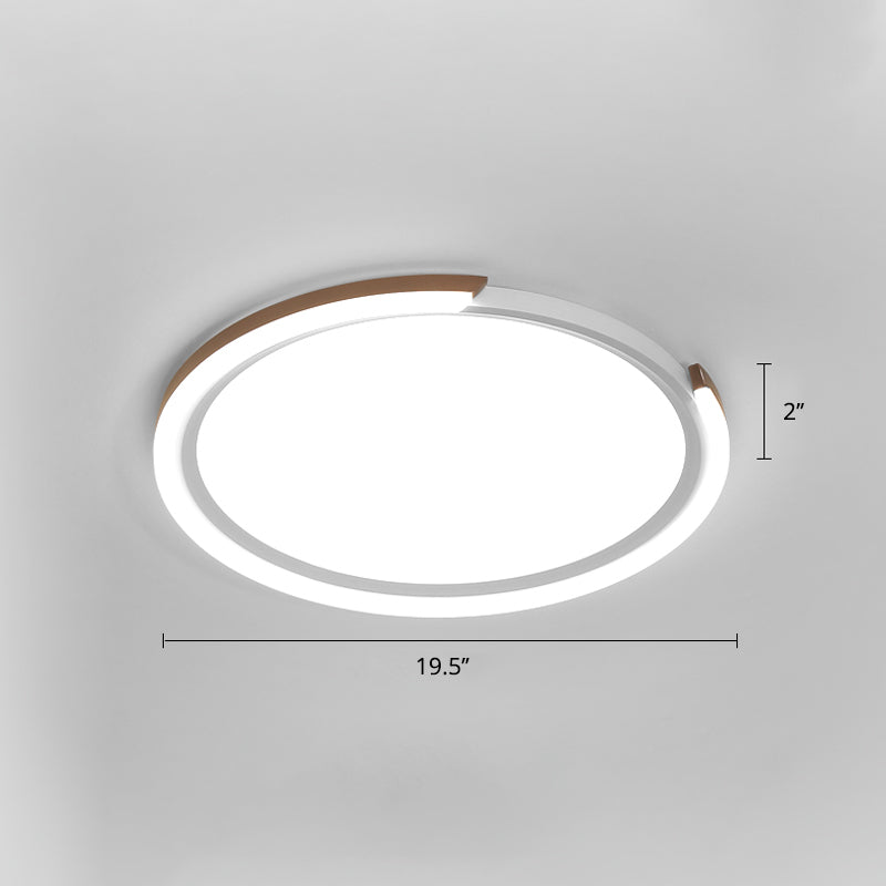 Extra-Thin Round Aluminum Ceiling Flush Nordic Style LED Flush Mount Light for Bedroom Coffee Clearhalo 'Ceiling Lights' 'Close To Ceiling Lights' 'Close to ceiling' 'Flush mount' Lighting' 2357585