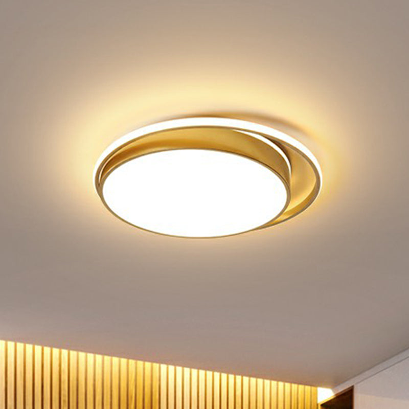 Bedroom LED Ceiling Mounted Light Simple Gold Finish Flushmount with Round Acrylic Shade Gold Clearhalo 'Ceiling Lights' 'Close To Ceiling Lights' 'Close to ceiling' 'Flush mount' Lighting' 2357624