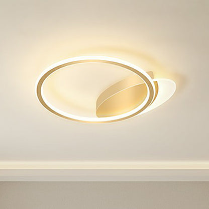 Gold Ultrathin Led Flush Mount Ceiling Fixture Simplicity Metal Flush Mounted Light for Bedroom Gold Round Clearhalo 'Ceiling Lights' 'Close To Ceiling Lights' 'Close to ceiling' 'Flush mount' Lighting' 2357740