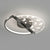 Acrylic Disk Shaped Ceiling Mount Lamp Modern LED Flushmount Light with Feather Pattern Black Clearhalo 'Ceiling Lights' 'Close To Ceiling Lights' 'Close to ceiling' 'Flush mount' Lighting' 2357746