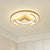 Simple LED Ceiling Flush Light Gold V and C Shaped Flush Mount Lamp with Acrylic Shade Gold Clearhalo 'Ceiling Lights' 'Close To Ceiling Lights' 'Close to ceiling' 'Flush mount' Lighting' 2357752