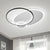 3-Loop Metallic Flush Mount Fixture Modern LED Ceiling Flush Light for Living Room Black Clearhalo 'Ceiling Lights' 'Close To Ceiling Lights' 'Close to ceiling' 'Flush mount' Lighting' 2357764