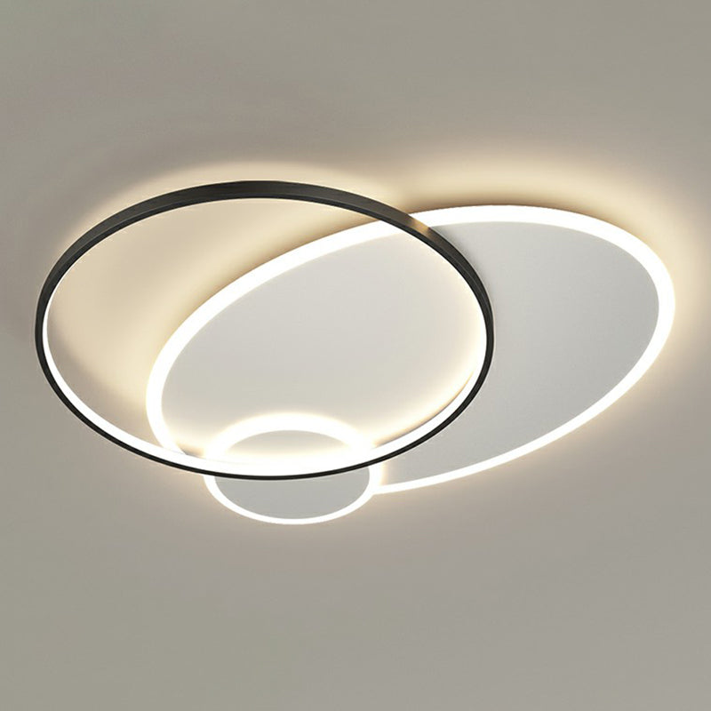 3-Loop Metallic Flush Mount Fixture Modern LED Ceiling Flush Light for Living Room Clearhalo 'Ceiling Lights' 'Close To Ceiling Lights' 'Close to ceiling' 'Flush mount' Lighting' 2357767