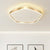 Gold Pentagon Flush Mount Led Light Simple Style Acrylic Ceiling Lighting for Bedroom Gold Clearhalo 'Ceiling Lights' 'Close To Ceiling Lights' 'Close to ceiling' 'Flush mount' Lighting' 2357834