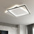 Simple Square Flush Mount Ceiling Light Fixture Metallic Living Room LED Flush Light in Black Black White Clearhalo 'Ceiling Lights' 'Close To Ceiling Lights' 'Close to ceiling' 'Flush mount' Lighting' 2357895