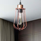 Wrought Iron Caged Hanging Pendant Light Rustic Industrial 1 Head Coffee Shop Suspension Light in Aged Silver/Weathered Copper Clearhalo 'Art Deco Pendants' 'Cast Iron' 'Ceiling Lights' 'Ceramic' 'Crystal' 'Industrial Pendants' 'Industrial' 'Metal' 'Middle Century Pendants' 'Pendant Lights' 'Pendants' 'Tiffany' Lighting' 235790