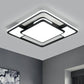 Square Ceiling Flush Mount Light Modern Acrylic Black and White LED Flushmount for Bedroom Clearhalo 'Ceiling Lights' 'Close To Ceiling Lights' 'Close to ceiling' 'Flush mount' Lighting' 2357952