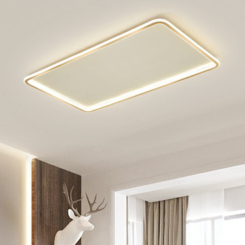 Aluminum Ultrathin LED Flush Mount Lamp Minimalism Gold Finish Ceiling Light Fixture for Bedroom Clearhalo 'Ceiling Lights' 'Close To Ceiling Lights' 'Close to ceiling' 'Flush mount' Lighting' 2358027