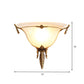 Cone Sconce Light Traditionary White Glass 1 Head Brass Wall Lamp Fixture for Living Room, 10"/13" Wide Clearhalo 'Wall Lamps & Sconces' 'Wall Lights' Lighting' 235836