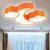 Acrylic Cloud and Moon Flush Mount Light Cartoon Ceiling Fixture for Kindergarten Nursing Room Orange Clearhalo 'Ceiling Lights' 'Close To Ceiling Lights' 'Close to ceiling' 'Flush mount' Lighting' 235837