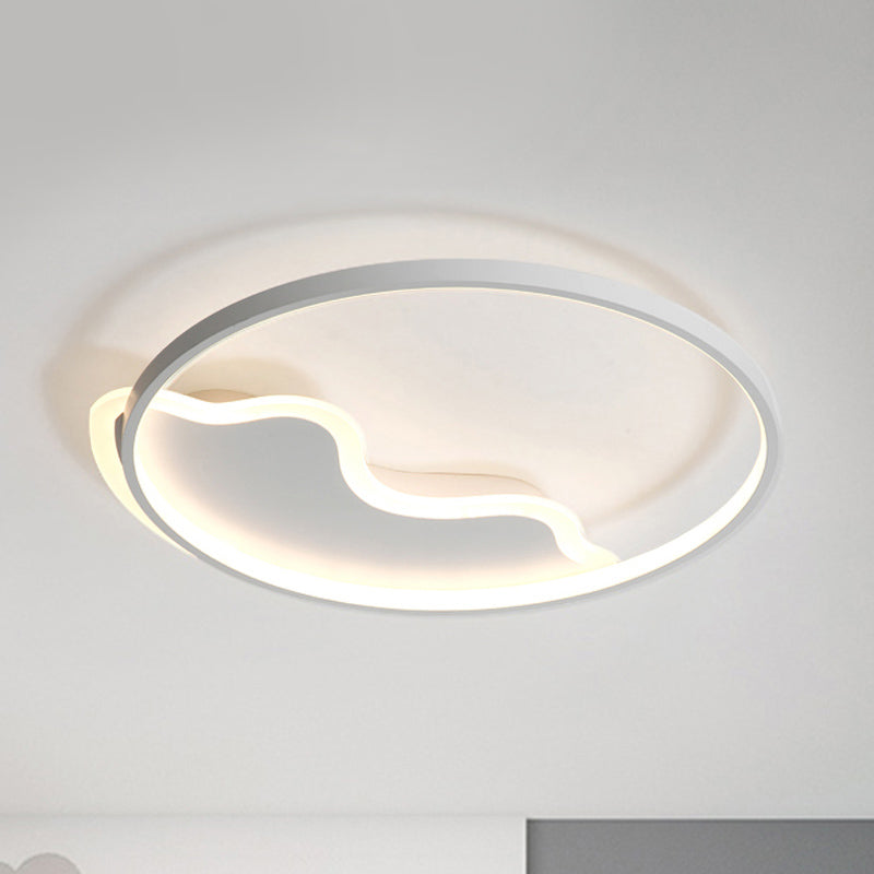 Dining Room Mountain Flush Ceiling Light Acrylic Modern Style White Ceiling Fixture White Warm Clearhalo 'Ceiling Lights' 'Close To Ceiling Lights' 'Close to ceiling' 'Flush mount' 'Industrial Flush Mount' Lighting' 235903