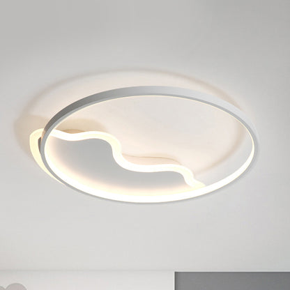Dining Room Mountain Flush Ceiling Light Acrylic Modern Style White Ceiling Fixture White Warm Clearhalo 'Ceiling Lights' 'Close To Ceiling Lights' 'Close to ceiling' 'Flush mount' 'Industrial Flush Mount' Lighting' 235903