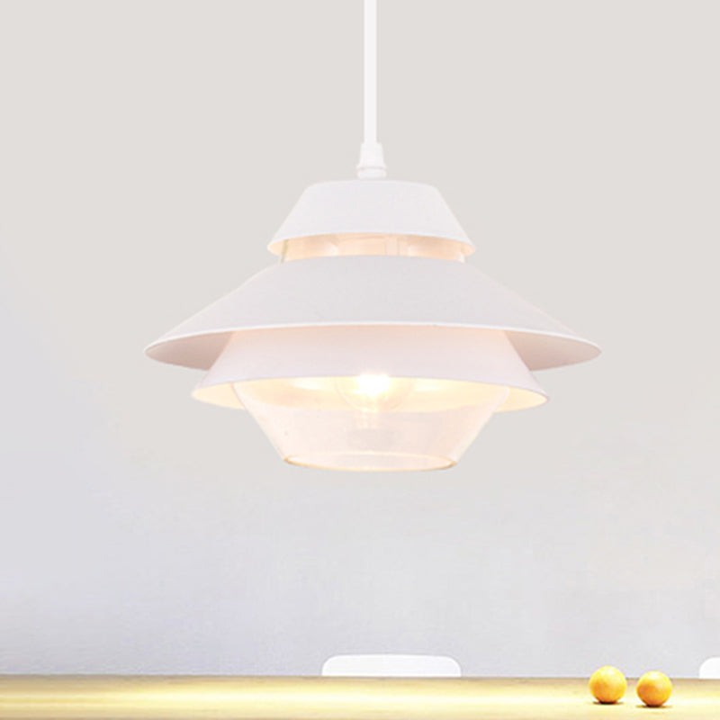 Macaron Stylish Flared Pendant Lighting Metallic 1-Light Living Room Hanging Ceiling Light in Blue/Green White Clearhalo 'Ceiling Lights' 'Modern Pendants' 'Modern' 'Pendant Lights' 'Pendants' Lighting' 235933