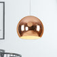 Globe Hanging Pendant Light Nordic Iron 1 Light Chrome/Rose Gold Hanging Ceiling Light Clearhalo 'Ceiling Lights' 'Modern Pendants' 'Modern' 'Pendant Lights' 'Pendants' Lighting' 236038