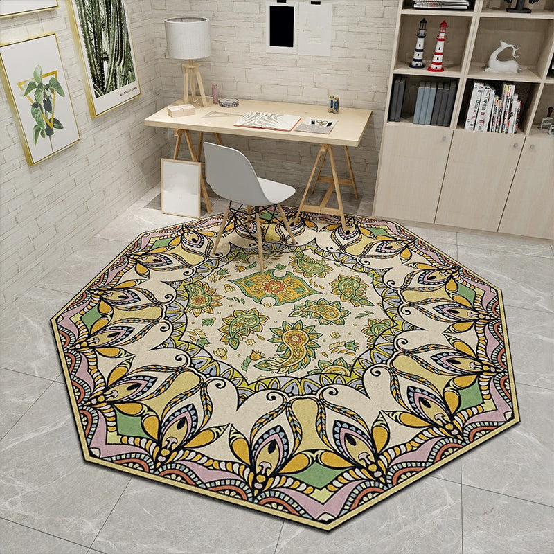 Fancy Geometric Print Rug Multi Colored Polyster Indoor Rug Easy Care Pet Friendly Washable Area Rug for Bedroom Clearhalo 'Area Rug' 'Moroccan' 'Rugs' Rug' 2361334