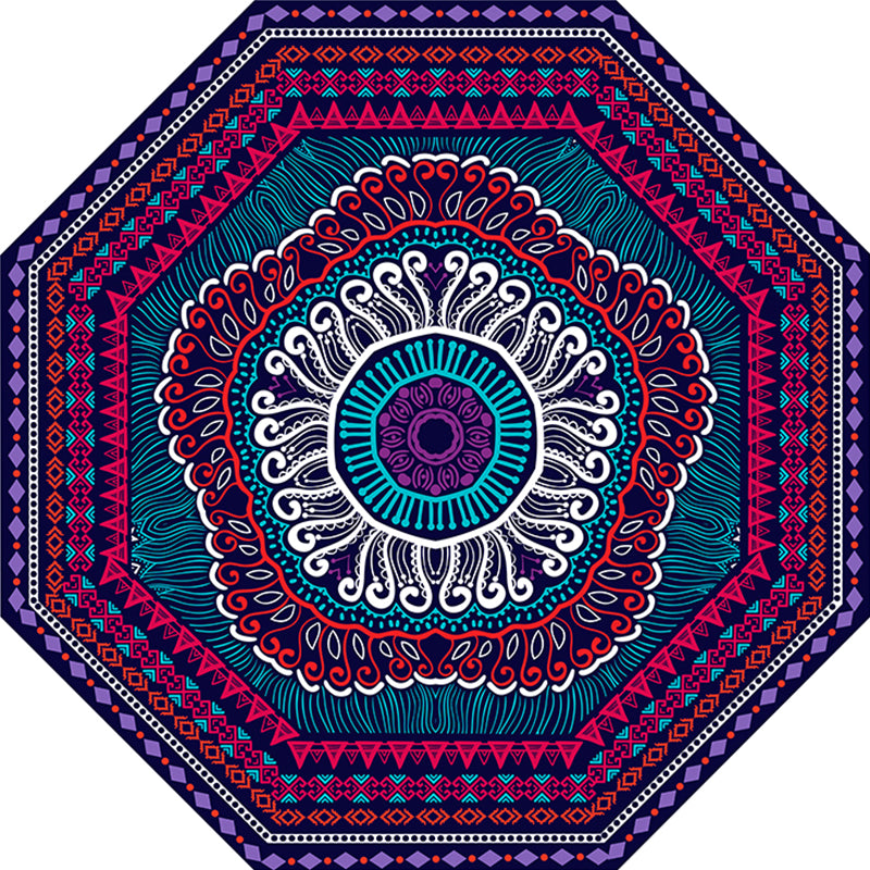 Fancy Geometric Print Rug Multi Colored Polyster Indoor Rug Easy Care Pet Friendly Washable Area Rug for Bedroom Clearhalo 'Area Rug' 'Moroccan' 'Rugs' Rug' 2361336
