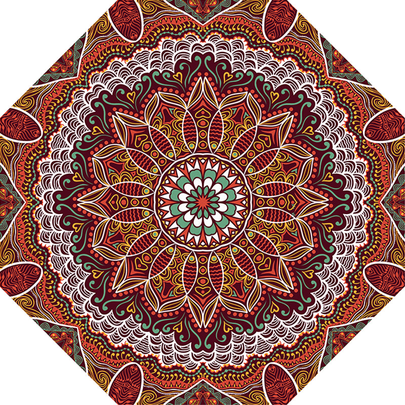 Fancy Geometric Print Rug Multi Colored Polyster Indoor Rug Easy Care Pet Friendly Washable Area Rug for Bedroom Orange Clearhalo 'Area Rug' 'Moroccan' 'Rugs' Rug' 2361337