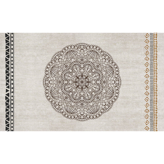 Moroccan Living Room Rug Multi Colored Flower Print Area Carpet Lamb Wool Non-Slip Backing Washable Indoor Rug Clearhalo 'Area Rug' 'Moroccan' 'Rugs' Rug' 2361344