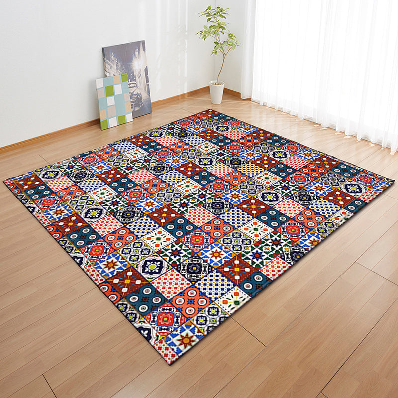 Moroccan Color Brick Rug Multi Color Synthetic Indoor Rug Non-Slip Backing Pet Friendly Area Carpet for Decoration Grey Clearhalo 'Area Rug' 'Moroccan' 'Rugs' Rug' 2361374