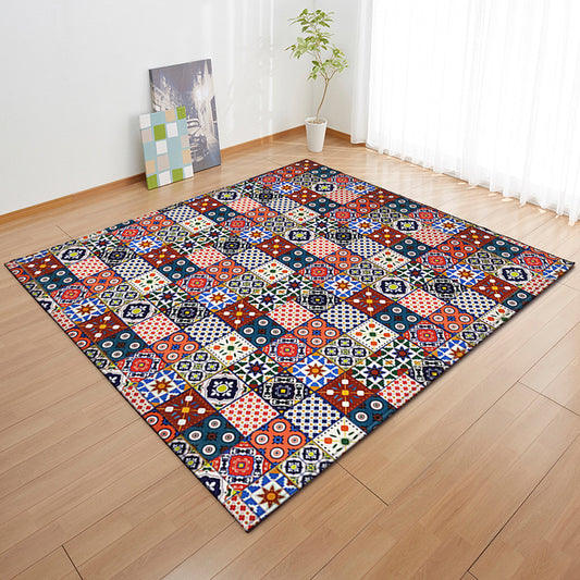 Moroccan Color Brick Rug Multi Color Synthetic Indoor Rug Non-Slip Backing Pet Friendly Area Carpet for Decoration Grey Clearhalo 'Area Rug' 'Moroccan' 'Rugs' Rug' 2361374