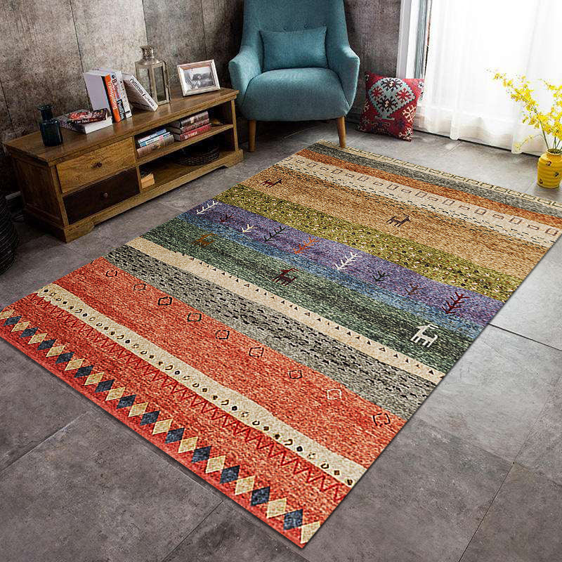 Boho-Chic Living Room Rug Multi Color Geometric Pattern Indoor Rug Anti-Slip Backing Easy Care Area Rug Clearhalo 'Area Rug' 'Bohemian' 'Rugs' Rug' 2361479
