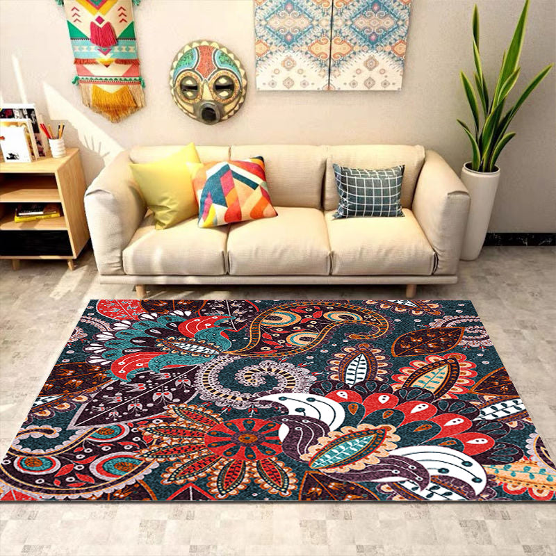 Boho-Chic Living Room Rug Multi Color Geometric Pattern Indoor Rug Anti-Slip Backing Easy Care Area Rug Clearhalo 'Area Rug' 'Bohemian' 'Rugs' Rug' 2361482