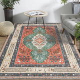 Casual Multi Color Geo Rug Polyster Western Area Carpet Anti-Slip Machine Washable Easy Care Indoor Rug for Living Room Orange Clearhalo 'Area Rug' 'Rugs' 'Southwestern' Rug' 2361499