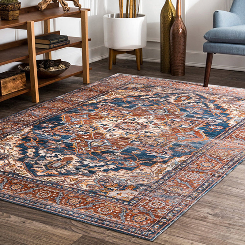 Casual Multi Color Geo Rug Polyster Western Area Carpet Anti-Slip Machine Washable Easy Care Indoor Rug for Living Room Brown Clearhalo 'Area Rug' 'Rugs' 'Southwestern' Rug' 2361500