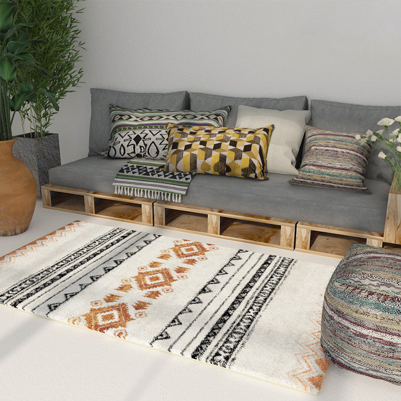 Multi-Color Comfort Rug Polypropylene Geometric Pattern Area Carpet Non-Slip Backing Stain-Resistant Indoor Rug for Decor Yellow-Black Clearhalo 'Area Rug' 'Rugs' 'Southwestern' Rug' 2361525