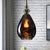 6"/8" Wide Water Drop Pendant Lamp Contemporary Amber/Clear Dimple Glass 1 Head Bedside Hanging Ceiling Light Smoke Gray 6" Clearhalo 'Ceiling Lights' 'Glass shade' 'Glass' 'Modern Pendants' 'Modern' 'Pendant Lights' 'Pendants' Lighting' 236156