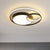 Circular Bedroom LED Ceiling Light Metallic Simplicity Flush Mount Fixture with Acrylic Diffuser Black Clearhalo 'Ceiling Lights' 'Close To Ceiling Lights' 'Close to ceiling' 'Flush mount' Lighting' 2361915