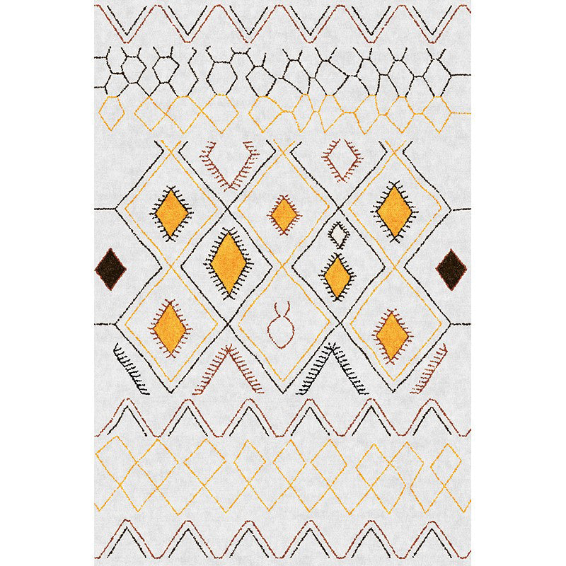 Boho-Chic Living Room Rug Multicolored Abstract Printed Indoor Rug Polypropylene Easy Care Pet Friendly Area Carpet Clearhalo 'Area Rug' 'Bohemian' 'Rugs' Rug' 2361977