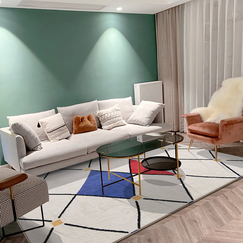 Boho-Chic Living Room Rug Multicolored Abstract Printed Indoor Rug Polypropylene Easy Care Pet Friendly Area Carpet Beige 6'7" x 9'11" Clearhalo 'Area Rug' 'Bohemian' 'Rugs' Rug' 2361978