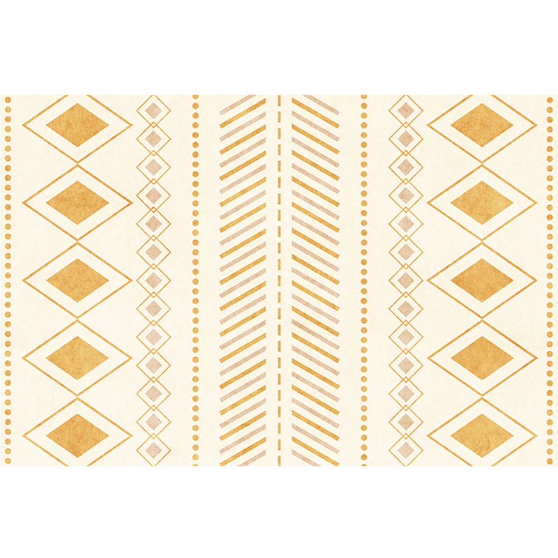Olden Geometric Pattern Rug Multi Colored Polyster Indoor Rug Non-Slip Backing Machine Washable Area Carpet for Decoration Light Yellow Clearhalo 'Area Rug' 'Bohemian' 'Rugs' Rug' 2361986