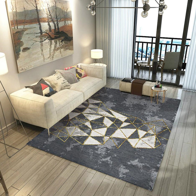 Multicolored Abstract Print Rug Synthetics Boho Indoor Rug Easy Care Pet Friendly Washable Area Carpet for Room Grey Clearhalo 'Area Rug' 'Bohemian' 'Rugs' Rug' 2361992