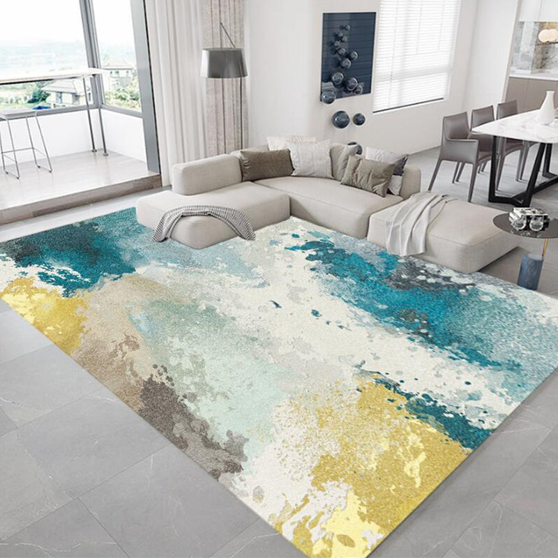 Multicolored Abstract Print Rug Synthetics Boho Indoor Rug Easy Care Pet Friendly Washable Area Carpet for Room Yellow-Green Clearhalo 'Area Rug' 'Bohemian' 'Rugs' Rug' 2361996