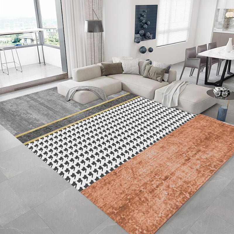 Multicolored Abstract Print Rug Synthetics Boho Indoor Rug Easy Care Pet Friendly Washable Area Carpet for Room Orange Clearhalo 'Area Rug' 'Bohemian' 'Rugs' Rug' 2362000