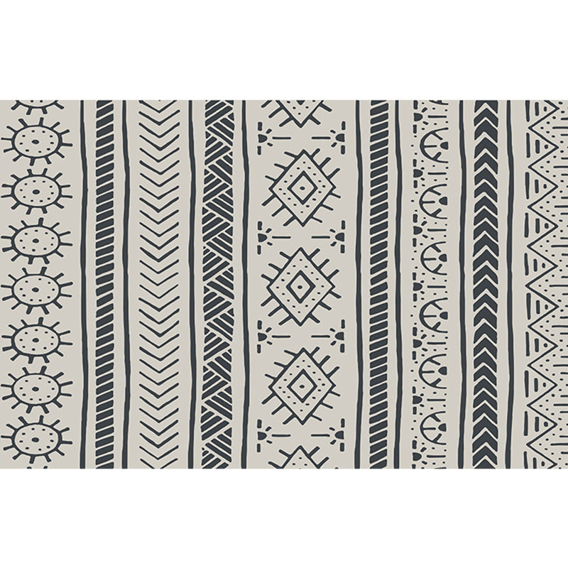 Southwestern Living Room Rug Multi Color Colorblock Indoor Rug Polyster Anti-Slip Backing Stain-Resistant Carpet Silver Gray Clearhalo 'Area Rug' 'Rugs' 'Southwestern' Rug' 2362010